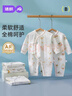 婧麒（JOYNCLEON）新生婴儿衣服春夏0-3个月初生男女宝宝连体衣棉蝴蝶哈衣爬服四季 爱丽丝花园 52cm 【0-1个月/体重2-3.4kg】 实拍图