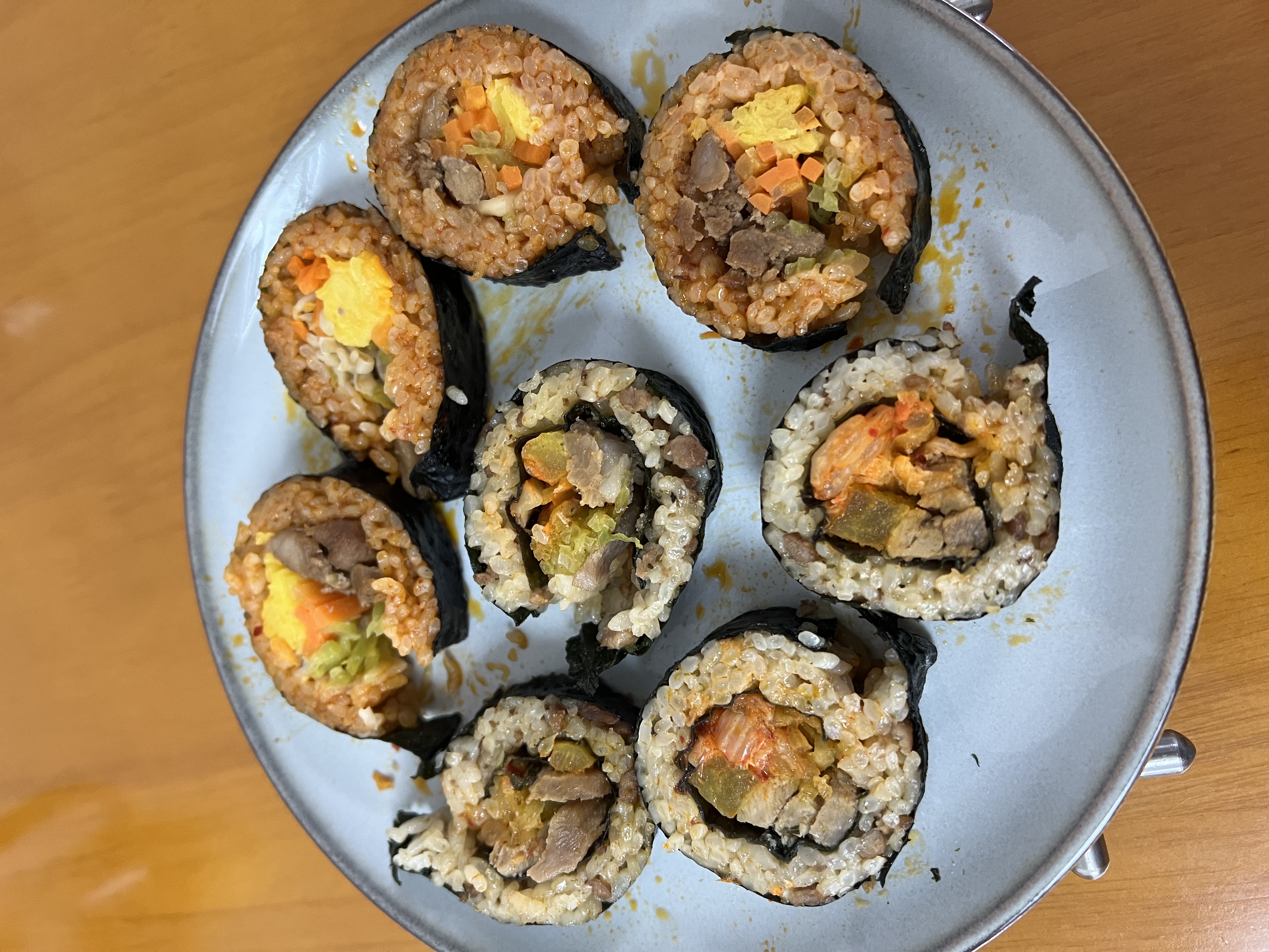必品阁双拼紫菜包饭卷920g 泡菜烤肉*2+石锅拌饭*2 早餐饭团 实拍图