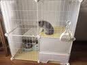 爱咪宠猫笼子家用猫窝别墅带厕所一体室内带猫砂盆大号幼猫猫屋猫咪笼子 快速训练小猫上厕所【70*35*73】 厕所款：猫砂盆和铲+逗猫棒+爬梯 实拍图