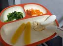 世喜婴儿餐盘分格带吸盘 宝宝训练弯弯辅食勺学吃饭叉子 儿童餐具套装 实拍图