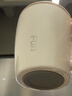 富光保温杯马克水杯带盖情侣咖啡杯办公室水杯子牛奶杯不锈钢礼物 红色+不锈钢勺 380ml 实拍图