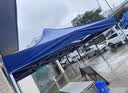 京安通 雨棚遮阳棚 户外加厚遮阳折叠式四脚太阳伞停车棚  3*3m蓝色 实拍图