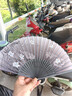 宣纸扇清冷汉服扇子古风折扇旗袍女扇小巧中国风素雅仙气流苏超仙飘带 中国风折叠扇子-荷花-1把 实拍图