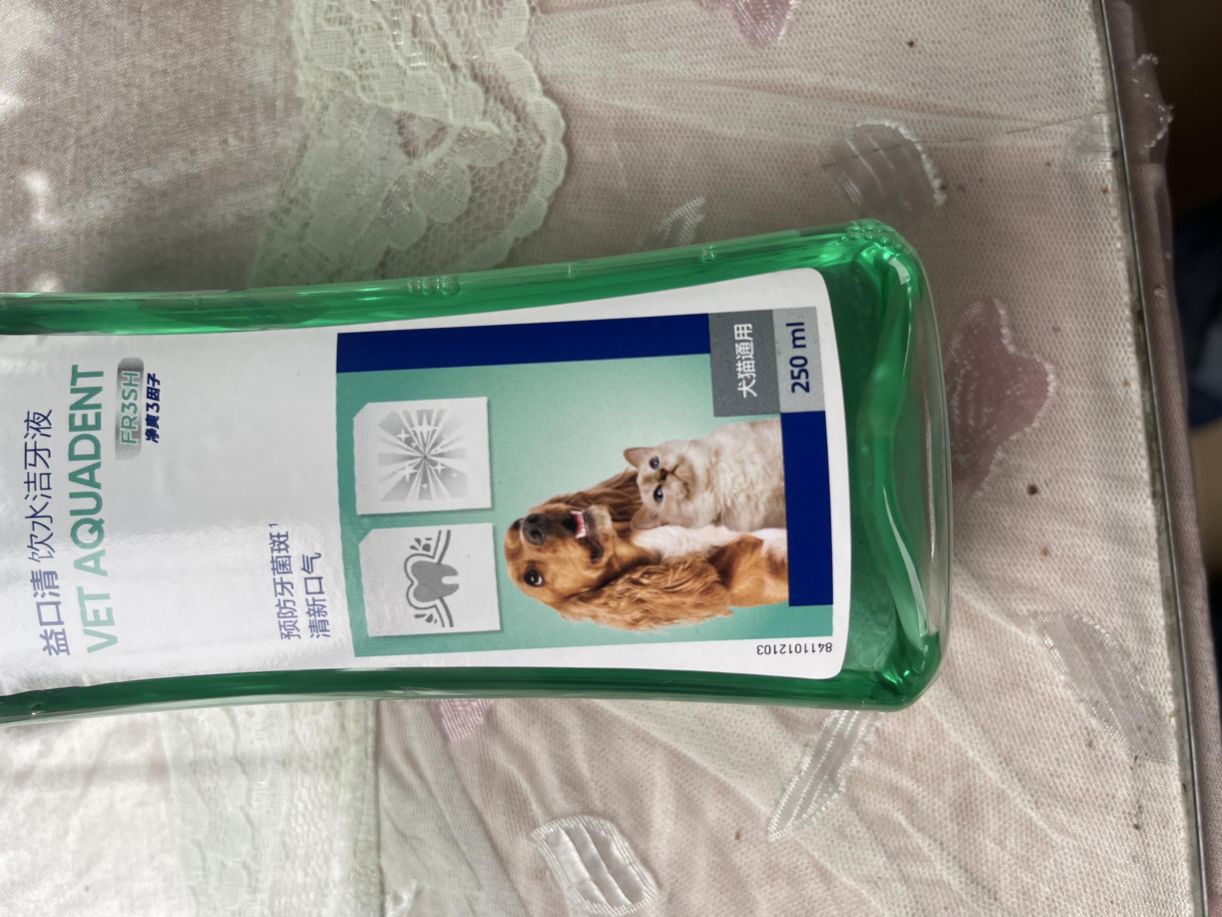 维克（Virbac）益口清洁牙水猫咪饮水洁牙液宠物清新口气齿防口腔异味狗狗漱口水 250ml 实拍图