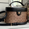 蔻驰（COACH）【品牌直供】奢侈品女包KAY盒子包斜挎包棕CBQ35 生日礼物送女友 实拍图
