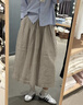 MUJI 女式 汉麻 水洗茧形裙长半身裙女裙子26年夏季女装 BE21EA6S 淡黄色 L (165/70A) 实拍图