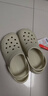 名创优品（MINISO）洞洞鞋女夏季外穿沙滩凉鞋防滑厚底踩屎感脚包头凉拖鞋骨白40-41 实拍图