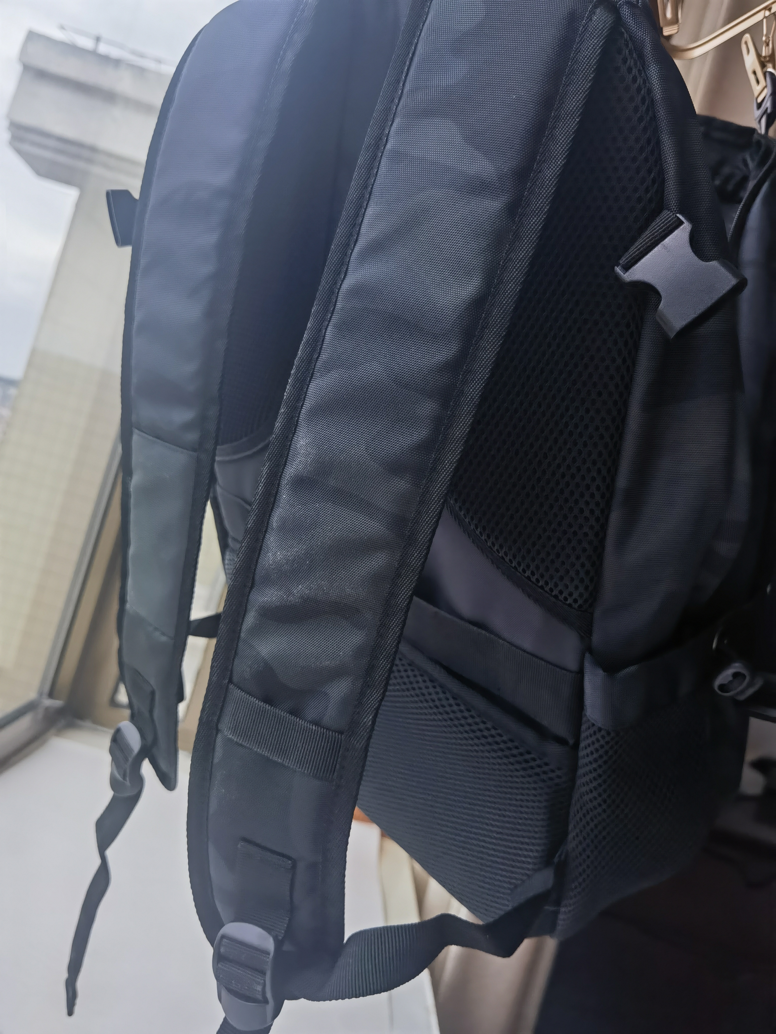 JINSHIWQ双肩包男士大容量商务旅行包电脑背包男登山包初中高中大学生书包 实拍图