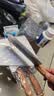 拜格（bayco） 锻打锤纹木柄菜刀三件套斩骨刀菜刀水果刀不锈钢刀具套装 ZH7213 实拍图