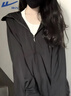 回力防晒衣女防紫外线2026夏季新款大码防晒服黑色冰丝凉感轻薄外套女 实拍图