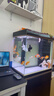 森森（SUNSUN）鱼缸水族箱含鱼缸过滤器灯大型金鱼缸 黑色 时尚款0.6米长34.6cm宽底滤 带棉+滤材 实拍图