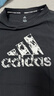 阿迪达斯（adidas）【特价清仓】夏季男女同款短袖男T恤跑步健身运动速干百搭 黑白 L 实拍图