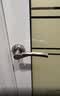 三杆式卫生间门锁执手锁无钥匙浴室厕所通用型门把手换锁家用圆形 三杆锁（上下孔）配40锁舌（左开） 实拍图
