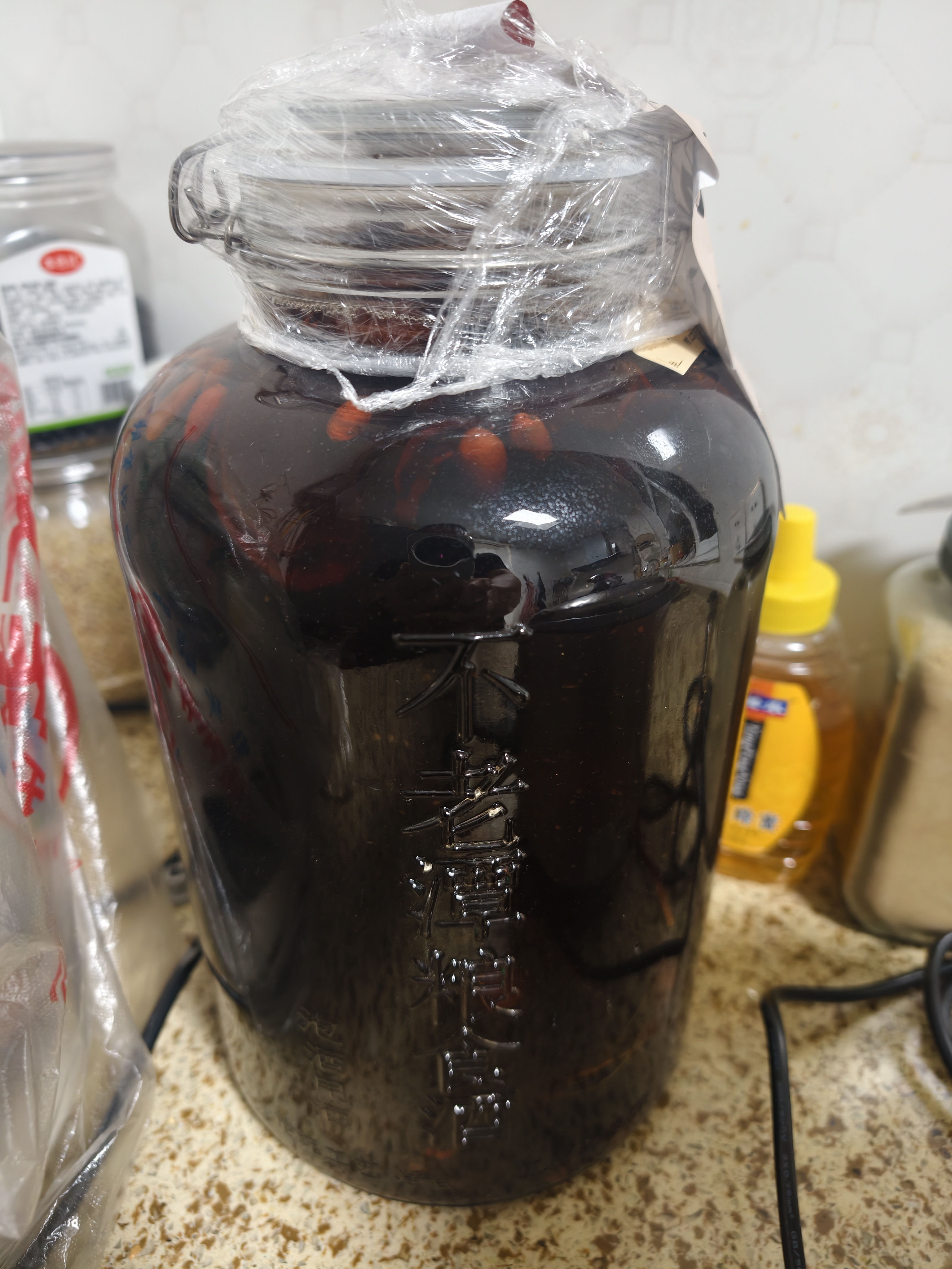 不老潭粮食酒52度浓香型高度玻璃坛泡酒原浆高粱酒散装白酒泡药5L 实拍图