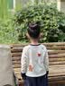 MQDMINI童装女童长袖t恤儿童5A抗菌上衣小学生甜美百搭打底 爱心狗 实拍图