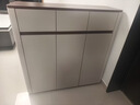 佰尔帝实木生态板鞋柜家用门口一体靠墙入户玄关柜现代简约客厅储物柜子 送货入户【自行安装】支持定制 白+胡桃色【长90cm】实木生态板 实拍图