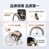 鱼跃手动轮椅车大轮轻便可折叠老人专用出行代步仅13kg铝合金H062 实拍图