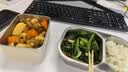 ymer不锈钢饭盒微波炉热【可视玻璃饭盒大号双格+小号+保温袋 实拍图