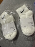 耐克NIKE袜子男子 速干透气篮球袜 短袜三双装SX7677-100白S 实拍图