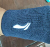 李宁（LI-NING）护腕男女专业运动扭伤防护篮球健身羽毛球擦汗高弹拉伸护手腕套 373蓝色 均码【二只装】 实拍图