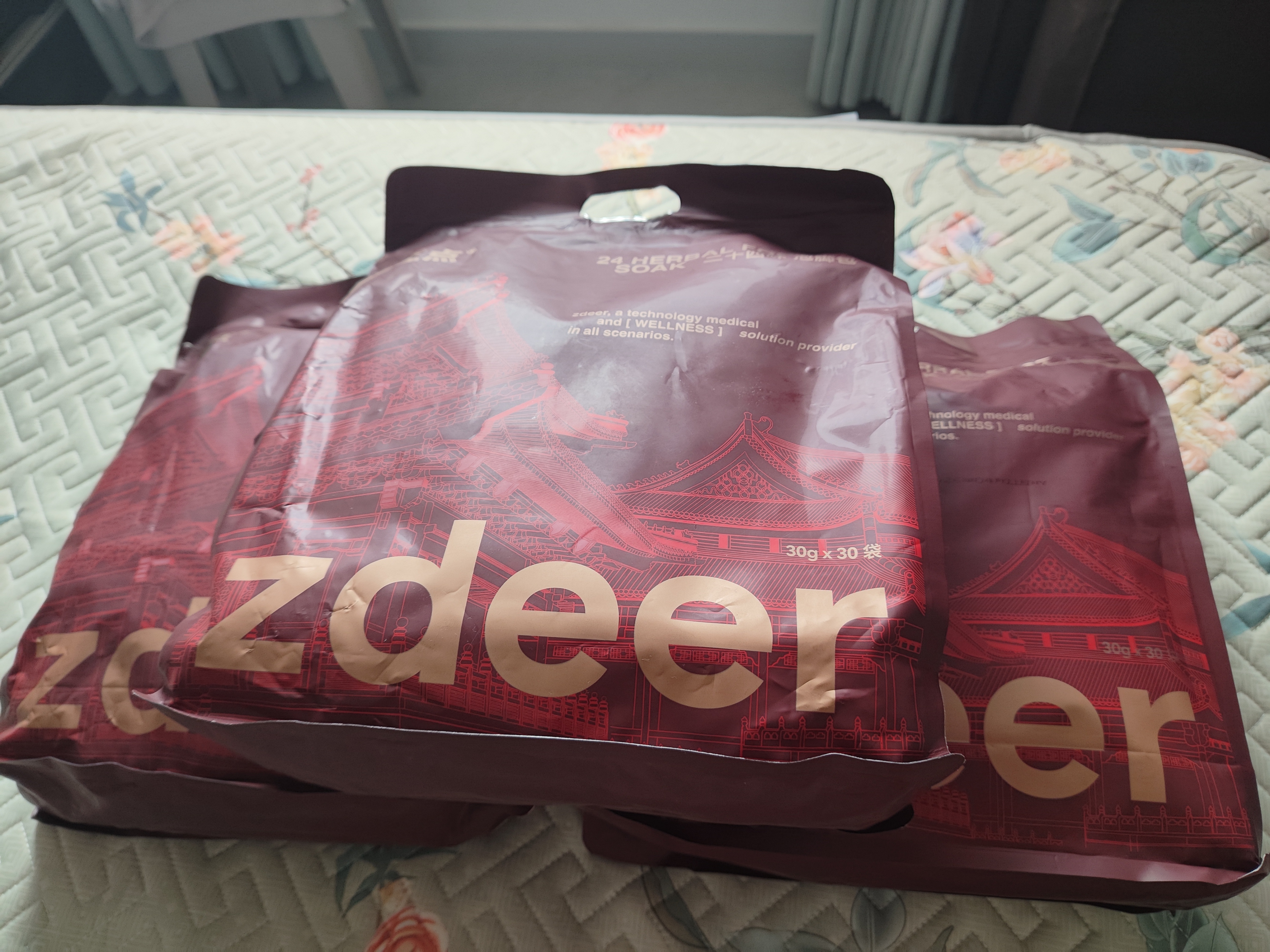 左点zdeer24味草本艾草泡脚药包红花老姜泡脚粉足浴粉30gx30包3袋 实拍图