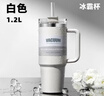 皇家洛克 ROYALLOCKE冰霸杯水杯咖啡杯保温杯保冷吸管随行便携杯子大容量送老师 蓝色1200ML 实拍图