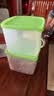 特百惠（Tupperware）800ml*2方形保鲜盒食品级冰箱冷藏密封收纳盒水果储物盒绿色盖 实拍图
