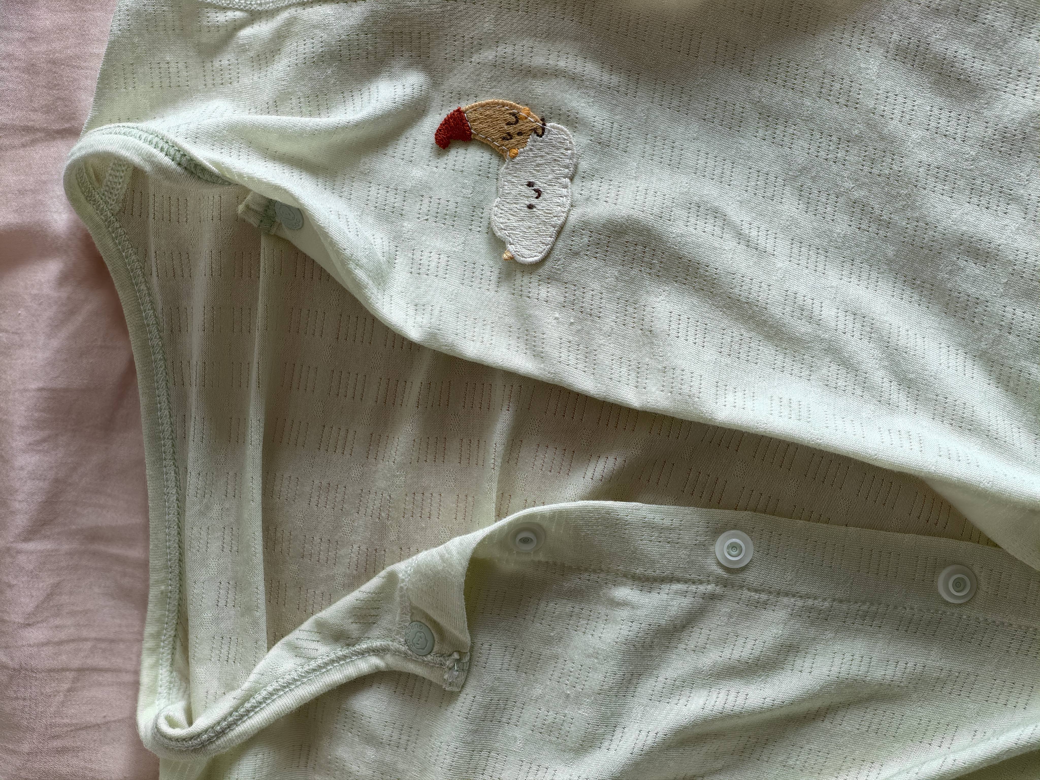 乖奇熊【轻爽棉】宝宝春夏季连体衣薄款空调服婴儿弹力哈衣服凉感无骨 实拍图
