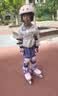 小状元轮滑鞋儿童溜冰鞋女童男童3-6-12岁专业初学滑轮旱冰鞋新款礼物L5 香芋紫【头盔护具包】 M (适合运动鞋32-35码)尺码可调 实拍图