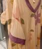 宜而爽【100%纯棉】女士睡衣女夏季V领短袖家居服套装送妈妈礼物 实拍图