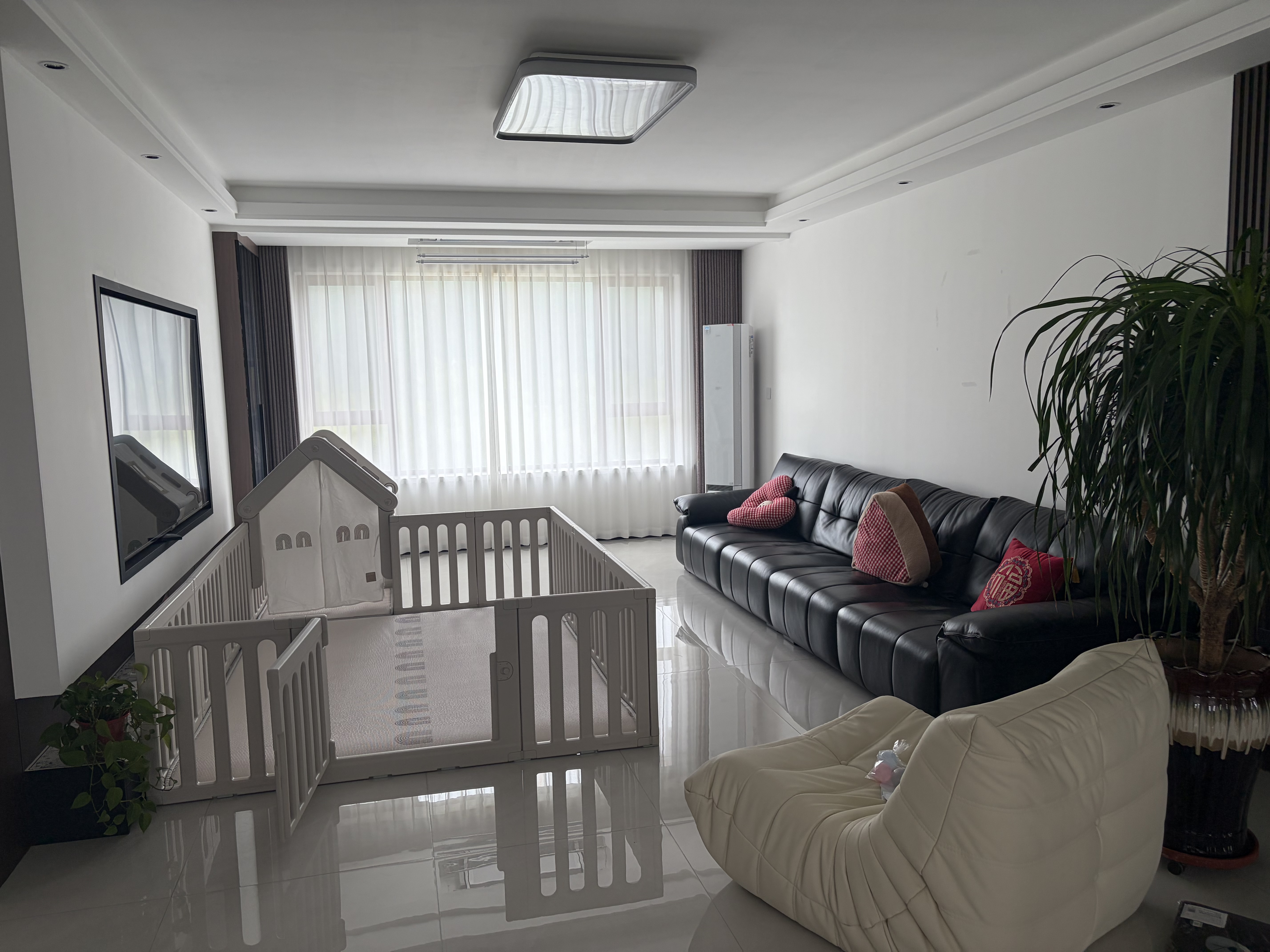 贝易彩虹围栏地上爬爬垫婴儿客厅围栏小房子儿童护栏帐篷屋游乐园 帐篷屋围栏-180*240+彩虹垫2cm-XPE 实拍图