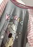 果壳（Gukoo）睡衣女夏季原创卡通可爱条纹插肩袖纯棉宽松女家居服睡裙B 中麻灰小考拉睡裙 M 实拍图