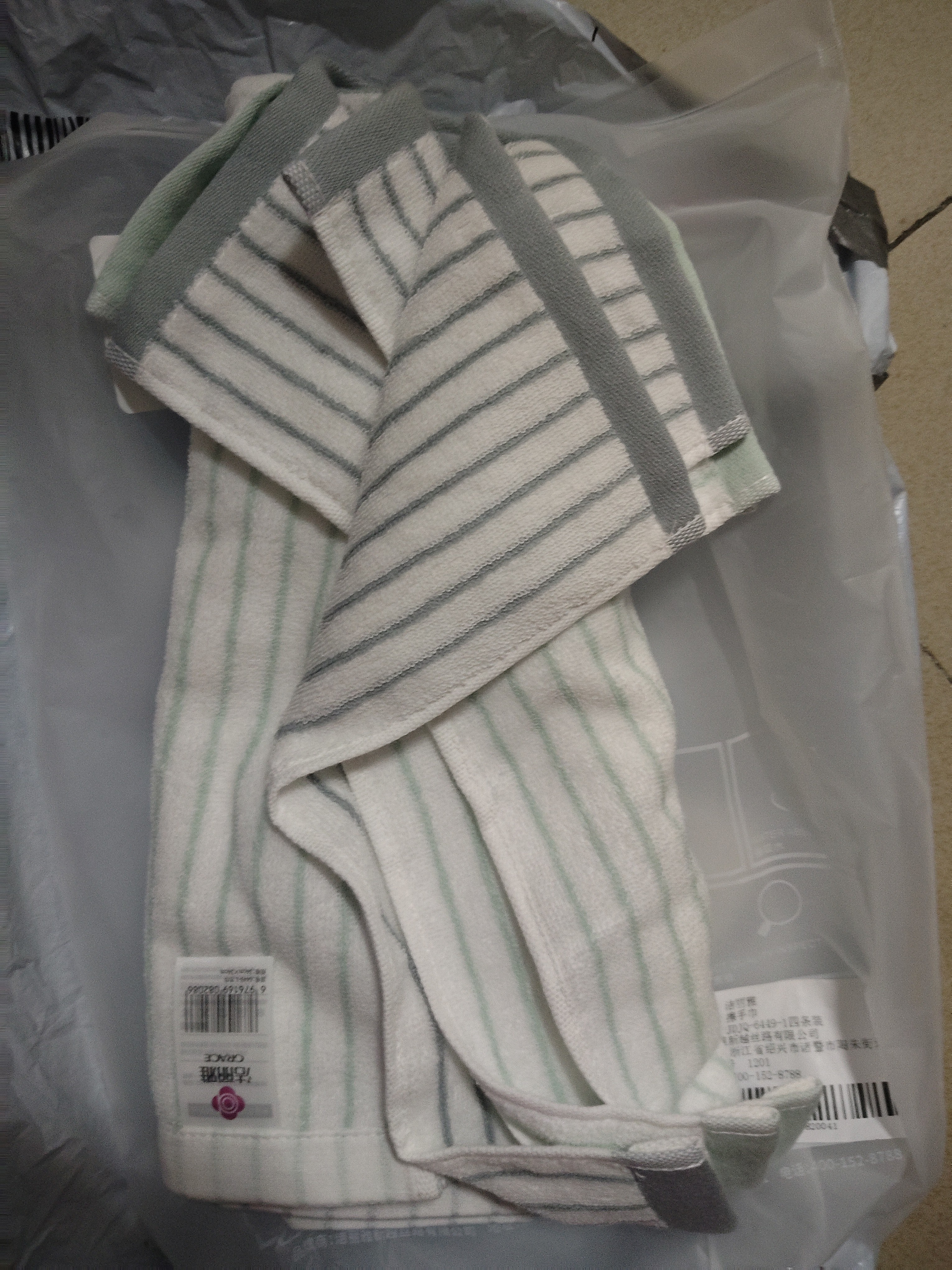 洁丽雅（Grace）纯棉方巾34*34cm*4条厨房擦手巾婴儿洗脸擦汗小毛巾 实拍图