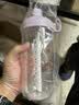 乐扣乐扣（LOCK&LOCK）夏天塑料儿童水杯奶茶杯Tritan带吸管户外提手男女杯子700mL紫色 实拍图