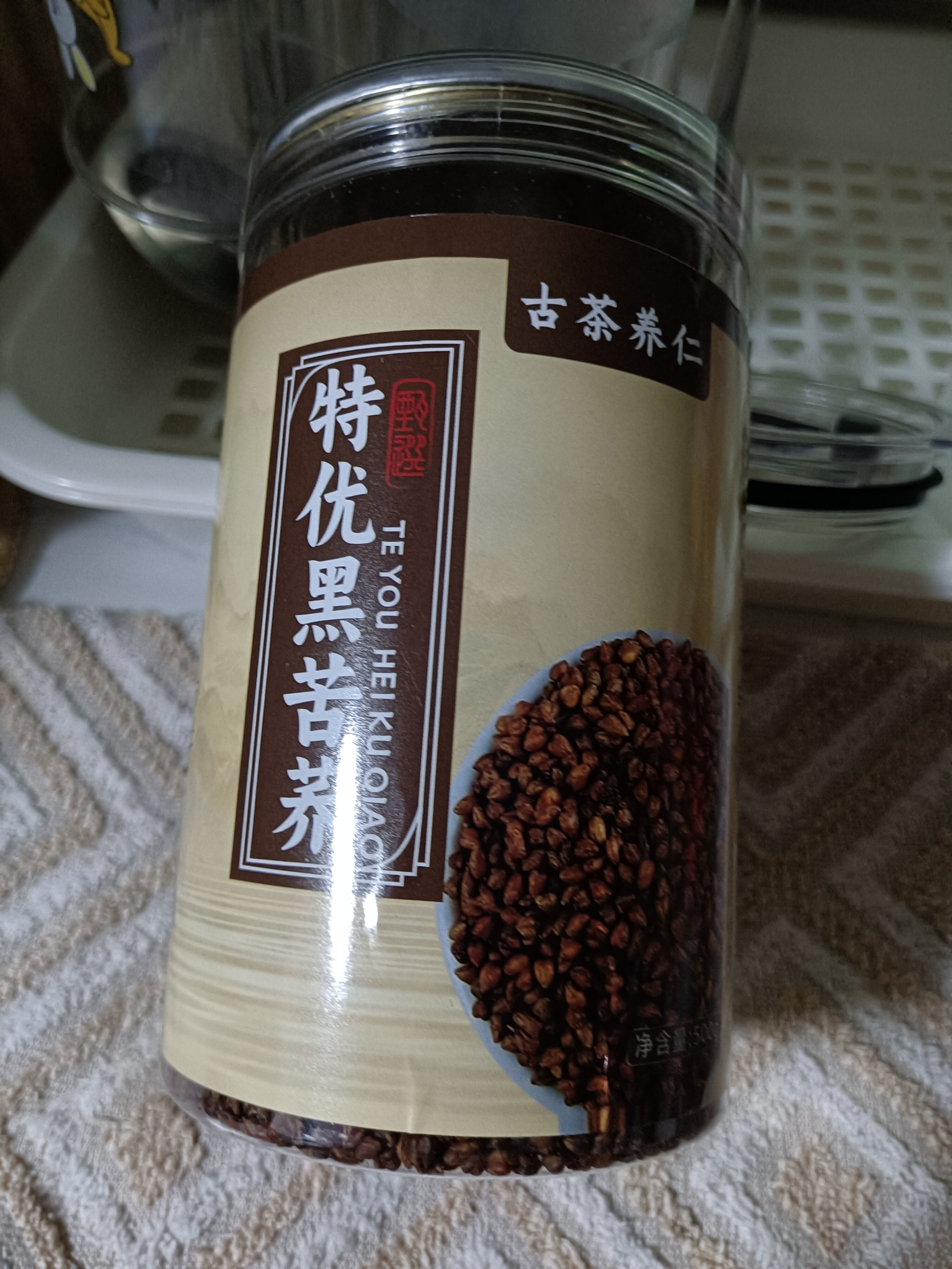 古茶养仁特级黑苦荞茶四川大凉山全颗粒胚芽荞麦养生茶500g 实拍图