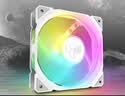 华硕TUF GAMING TR120 雷光 白色机箱风扇 ARGB风扇/PWM温控调速/双层LED阵列/28mm厚扇 实拍图