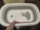 iuu婴儿洗澡盆 可折叠宝宝浴盆大号 洗澡神器躺托浴架新生儿童用品 【北欧灰-无线感温】+可调节感温浴架+浴垫 材质：FDA食品级材质检测认证 实拍图