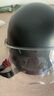 Andes HELMET3C认证电动摩托车头盔男女四季通用夏季透气防晒安全帽电瓶车骑行半盔 磨砂原黑【透明短】 均码 实拍图