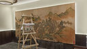 新福壁海 来图定制壁画 门店diy墙布画展厅墙纸定做客厅背景墙壁纸订制打印3d新福壁海 无缝无纺布 实拍图