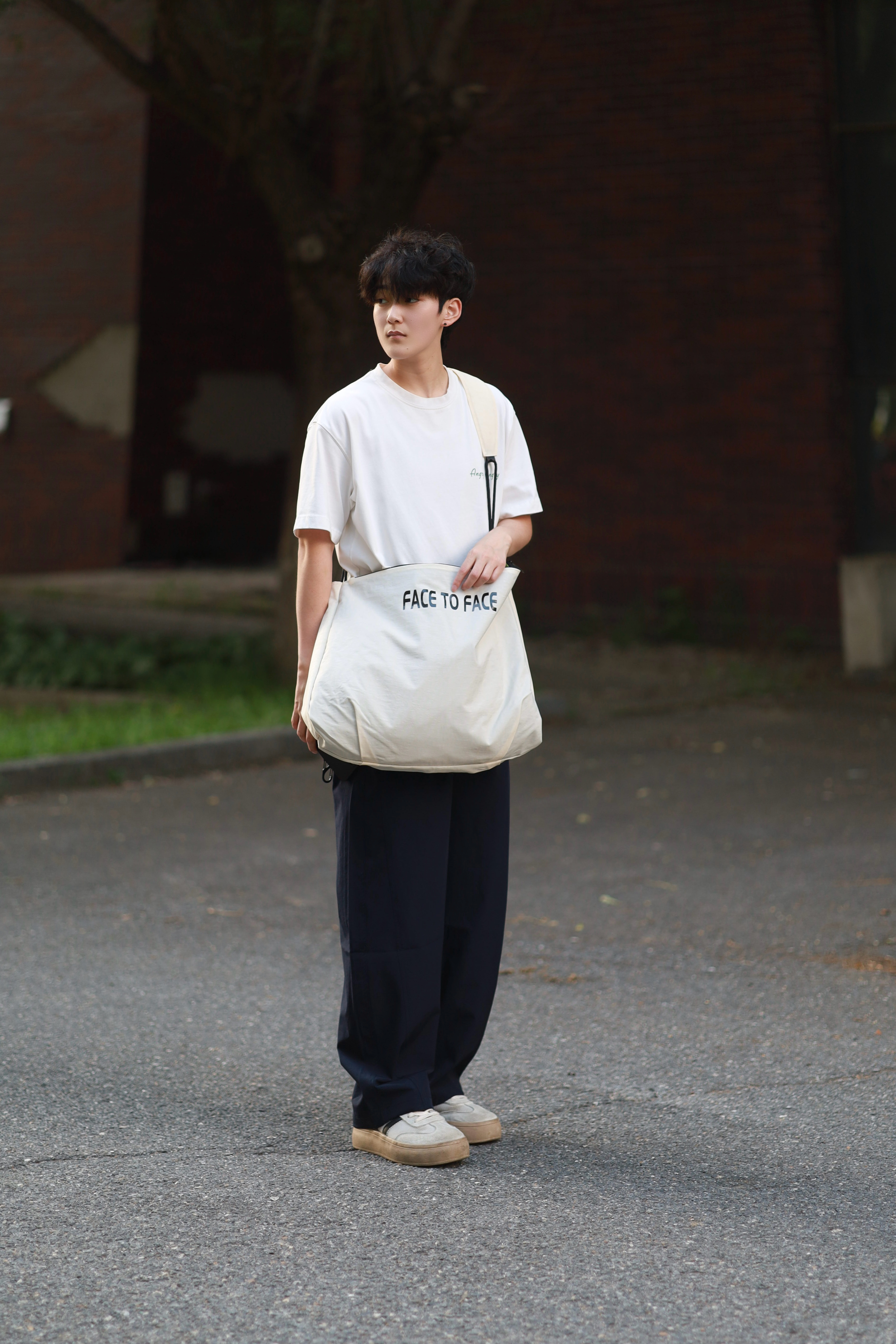 VICTORIATOURIST男士斜挎包新款大容量单肩包女休闲轻便邮差包双面背法通勤挎包 实拍图