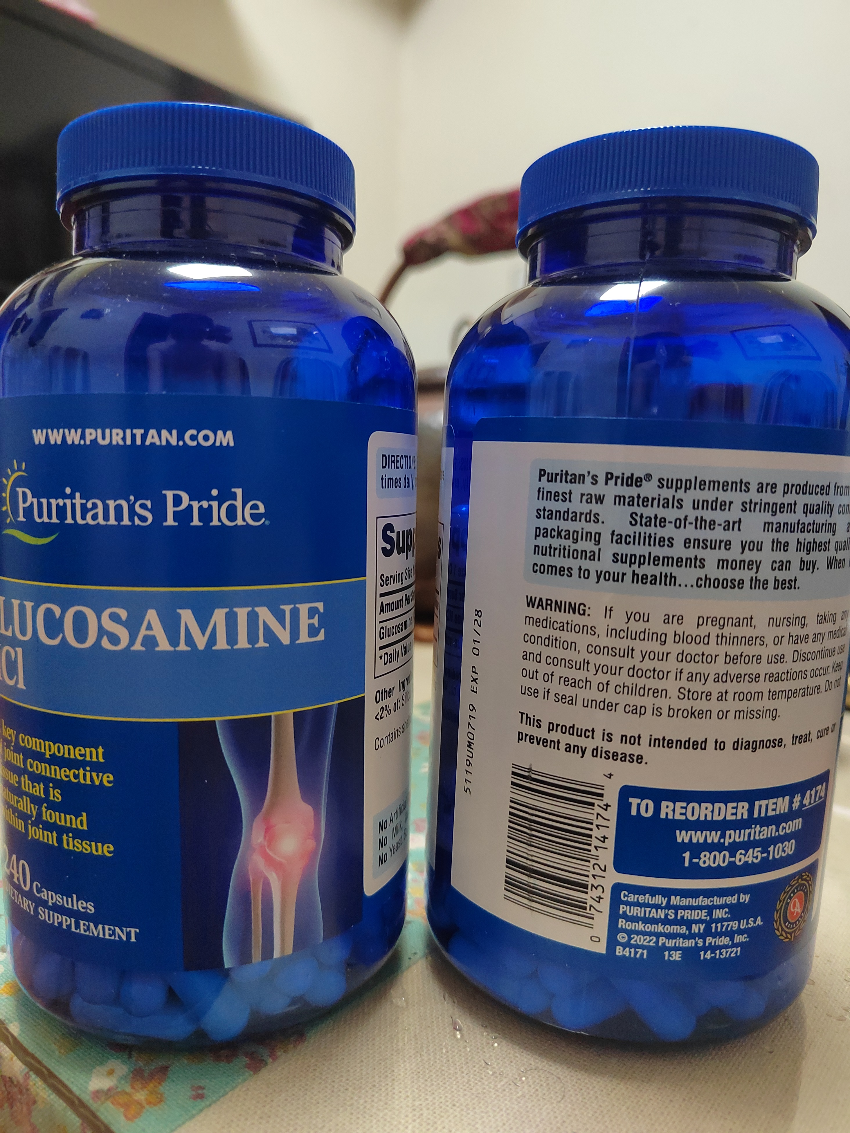 普丽普莱盐酸氨糖成人日常护膝预防磨损老人关节养护680mg*240粒美国进口 实拍图