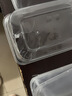 一次性餐盒带盖加厚家用饭盒便当盒长方形圆形透明外卖打包盒小包 1000方形20个装 实拍图