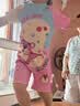迪士尼儿童泳衣女童连体平角小孩3-6岁专业训练游泳套装D35405草莓熊100 实拍图