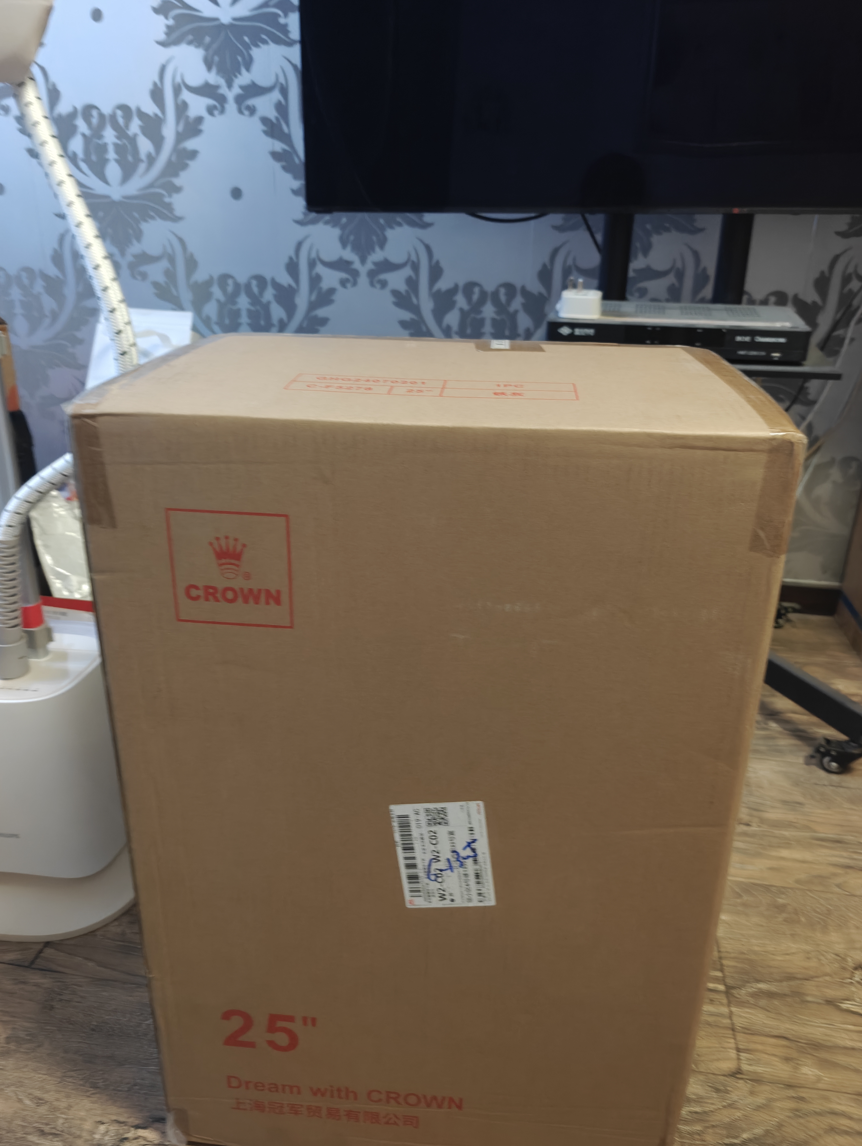皇冠（CROWN）拉链铝框箱行李箱大容量万向轮侧开旅行箱暑期出游箱5278-25-铁灰 实拍图