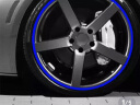 铭仕 反光汽车轮圈贴纸 轮毂贴膜装饰改装 车轮轮胎圈贴 摩托车贴纸 k5k2K3君威索纳塔 反光蓝 17寸 一套 晒单实拍图