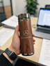 慕馨（moosen）建军节礼物党员纪念品紫砂茶杯紫砂内胆保温杯男士高档水杯送老师 镜面黑木纹直杯-高档礼盒装【严选材质+证书齐全】 实拍图
