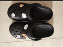 名创优品（MINISO）洞洞鞋男女款EVA夏外穿沙滩凉鞋防滑踩屎感包头情侣 黑色+海星 实拍图