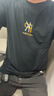 阿诺顿【纯棉四件】短袖t恤男士半截袖衫衣服男装夏季圆领宽松青年大码 格白+K白+S黑+R黑 2XL 建议150-170斤 实拍图