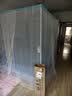 富安娜蚊帐家用三开门 宫廷式落地帐 方顶帐蚊 儿童防摔蚊帐  支架加固 双层纱三开门落地蚊帐-蓝色款 1.8米床适用 实拍图