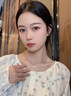 DAISY DREAM小方糖项链女小众高级感轻奢新款锁骨链情人节送女友礼物颈链子 【盒子链】小方糖项链 实拍图